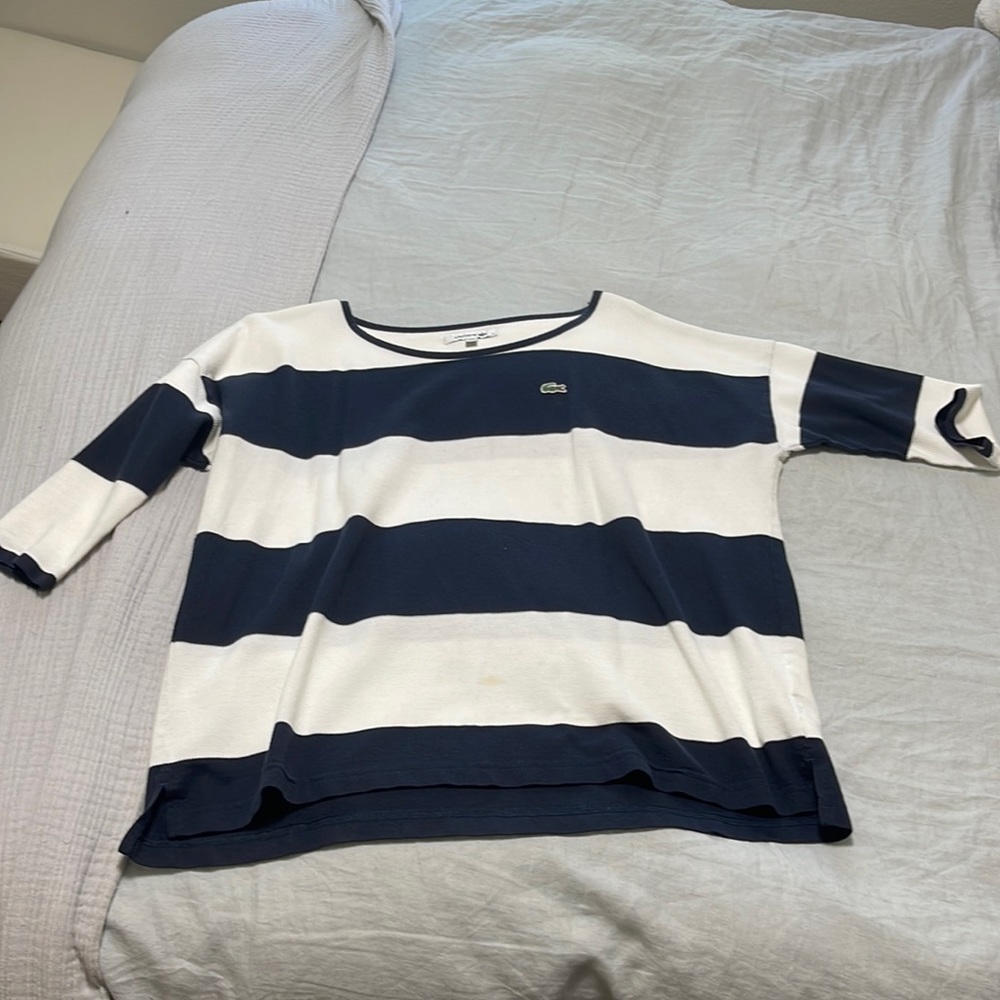Boxy style Lacoste mid sleeve shirt